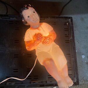 Blow mold baby Jesus Christmas working approx 18”.